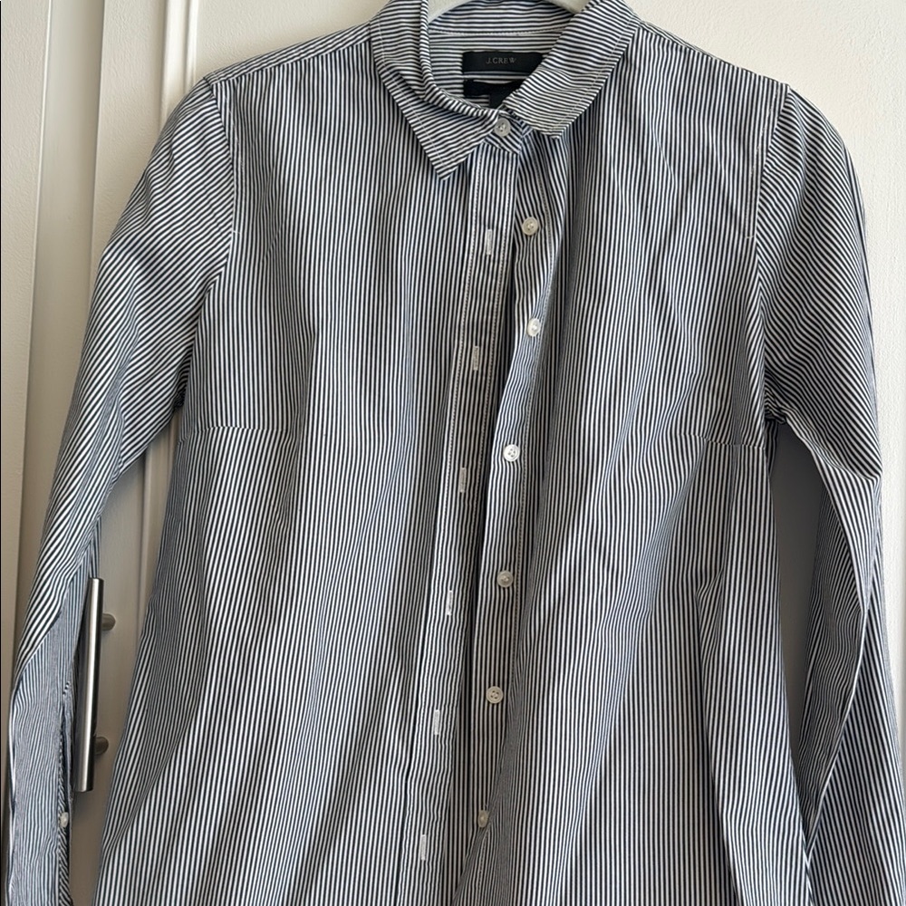 J. Crew Button Down Shirt Black and White